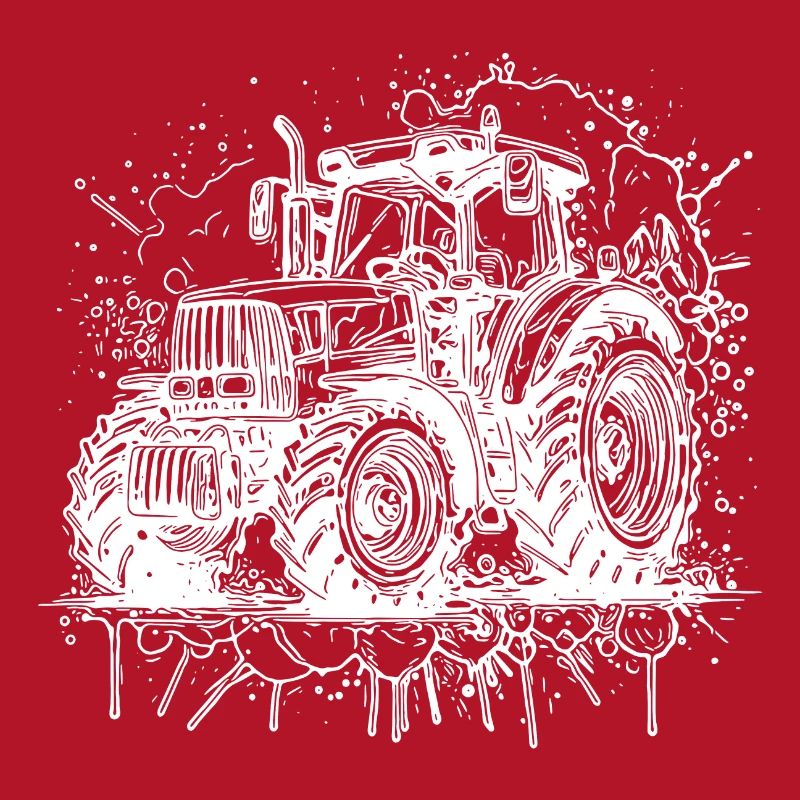 Traktor Splash Design mit Feld Schlepper Experten