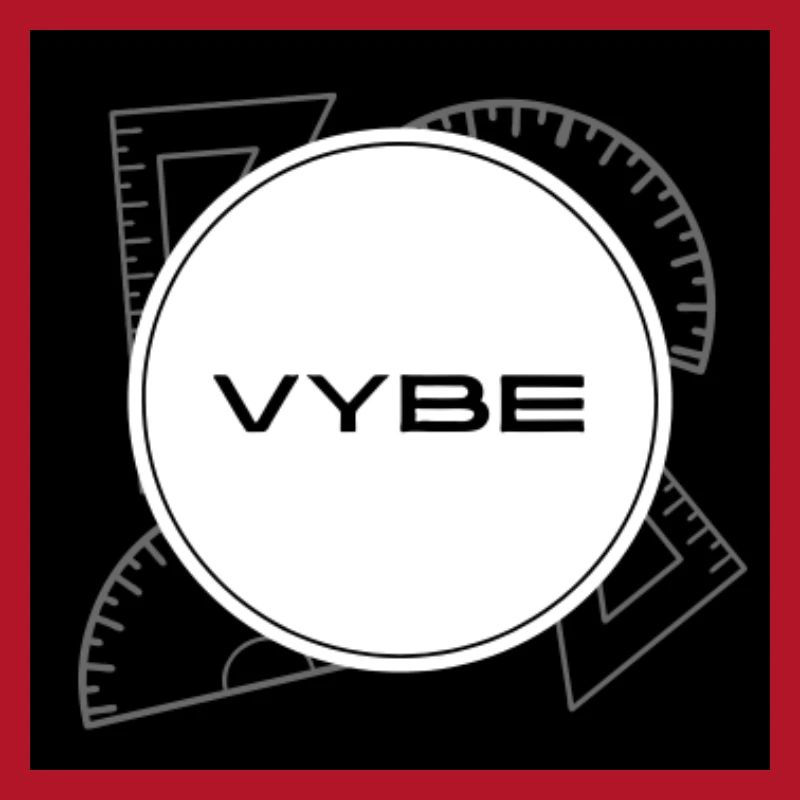 Tech-inspired VYBE graphic design