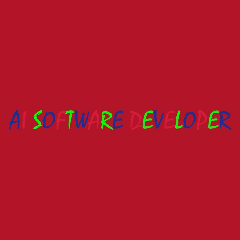 AI Software Developer – Bunte Typografie