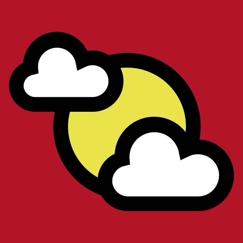 Wetter Symbol oder Icon teilweise bedeckt