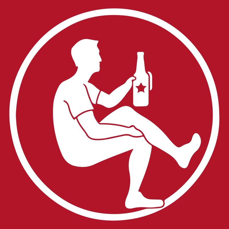 Beer Drinking Silhouette