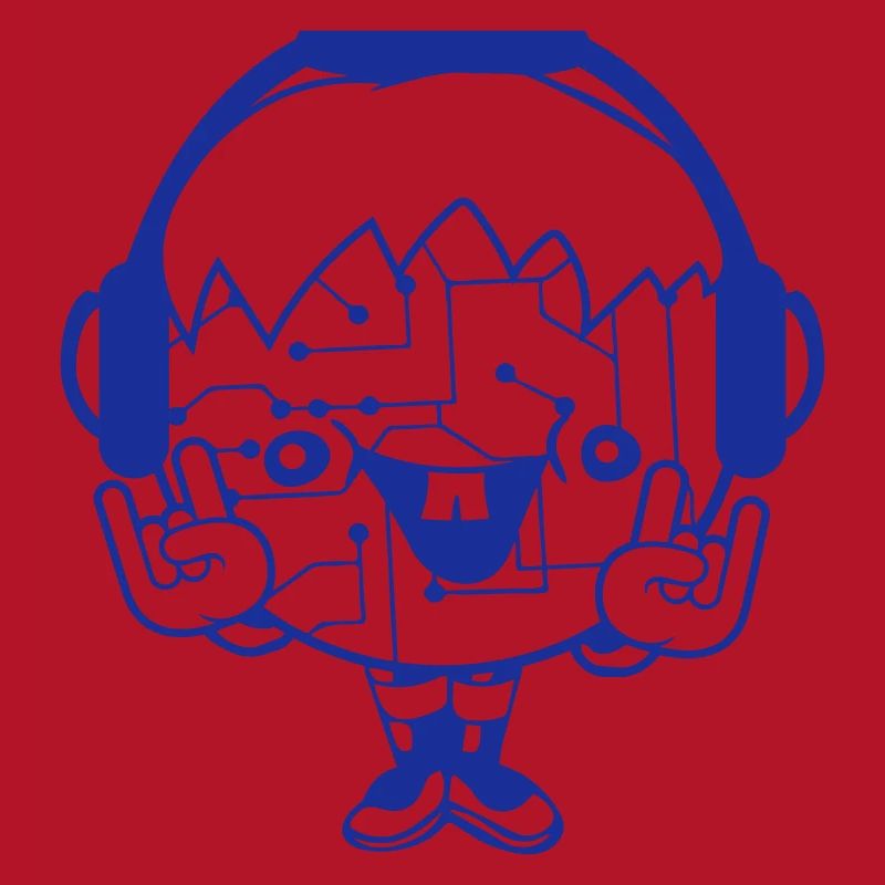 DJ Data Microchip Pattern Computer Nerd Geek Party