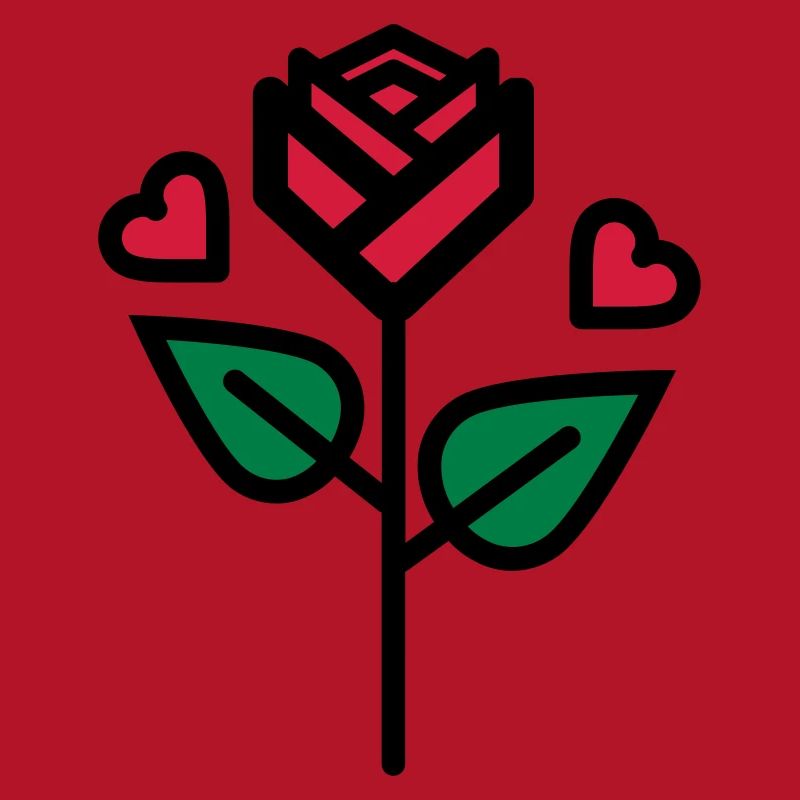 Valentinstag Rose mit Herz