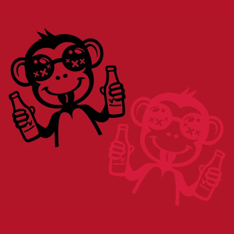 Monkey Beer Party Drunk