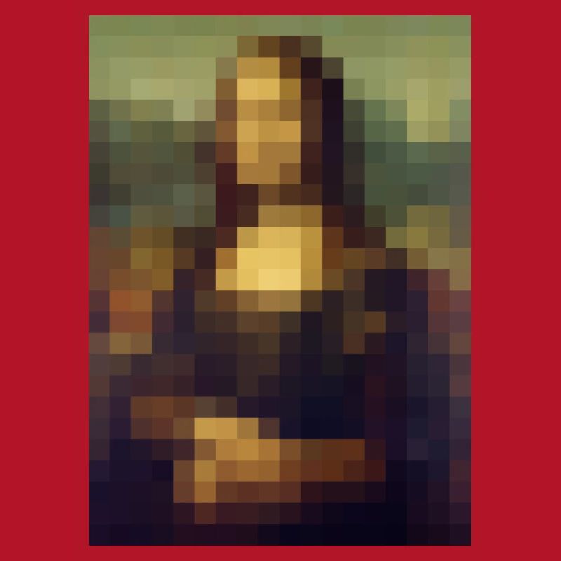 Mona Lisa 8-Bit Pixel Gemälde Leonardo da Vinci