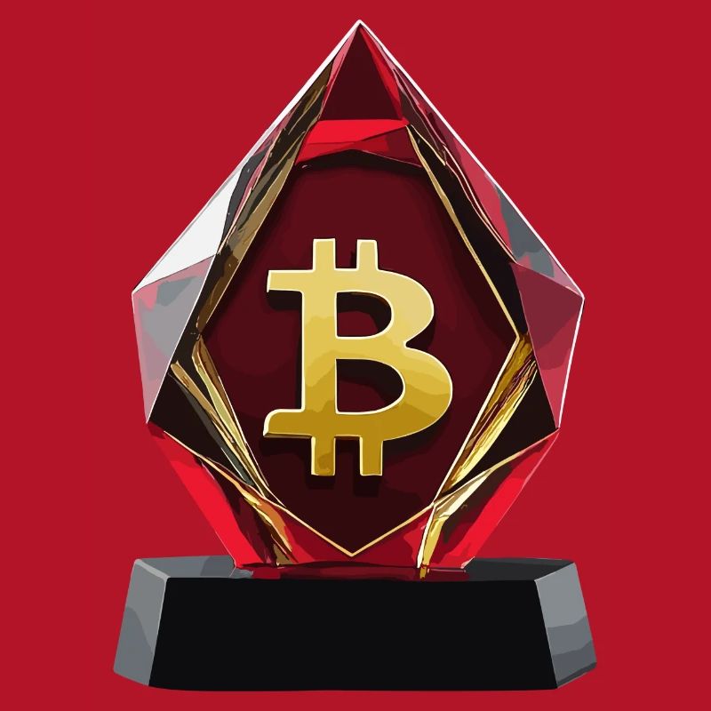 Conception de logo Bitcoin Crystal