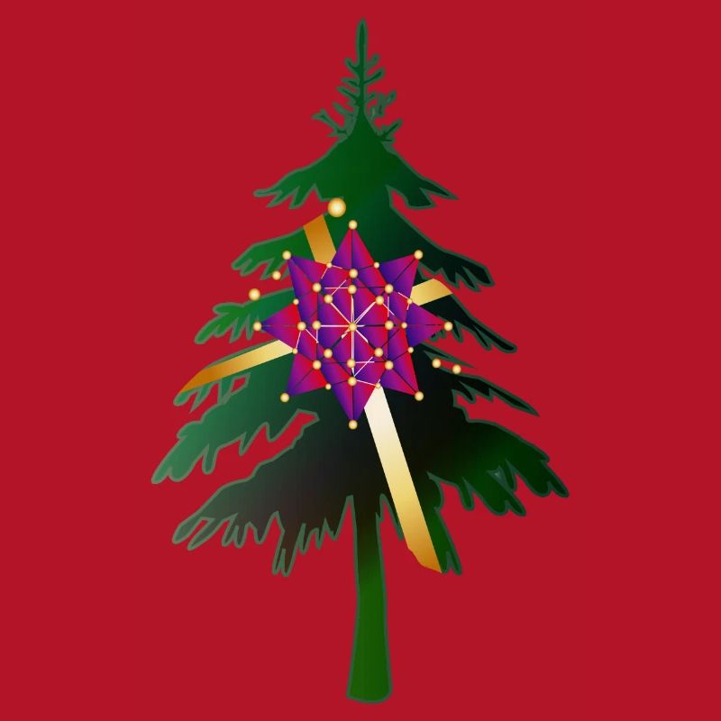 Christbaum oder Weihnachtsbaum & Geschenkschleife
