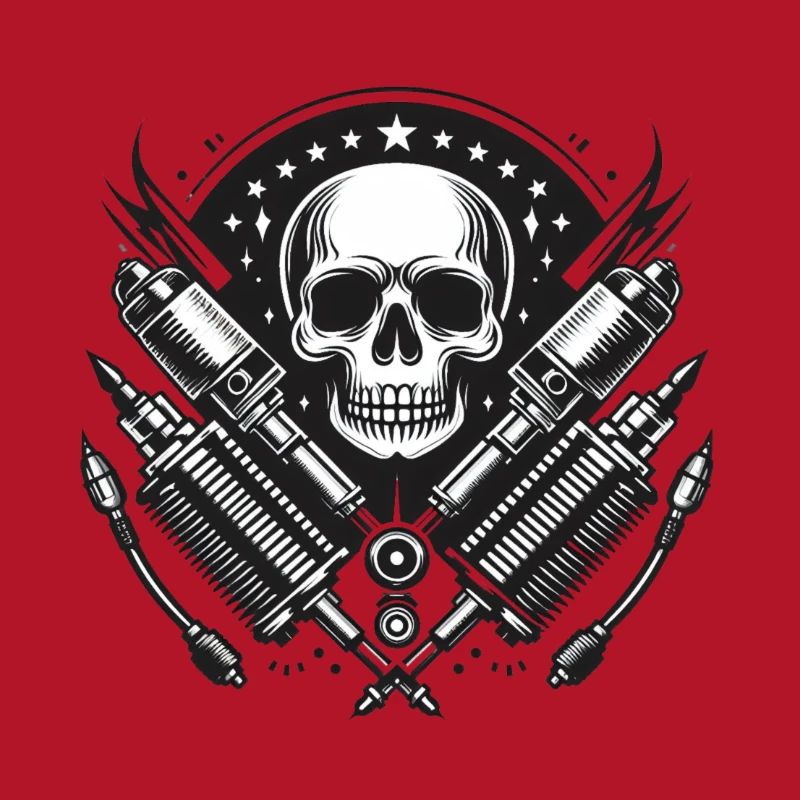 Biker Skull Design 1