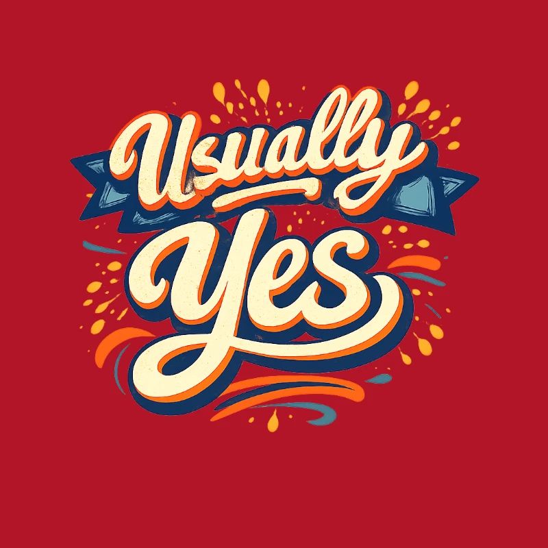 Usually Yes Retro Script