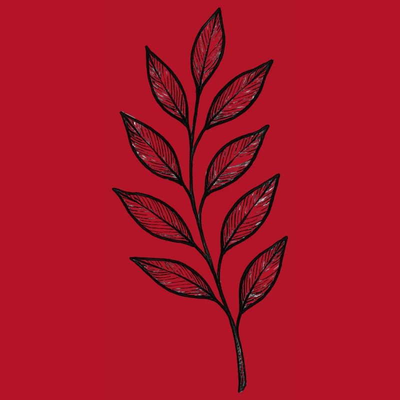 Black Leaves Gloss Pattern