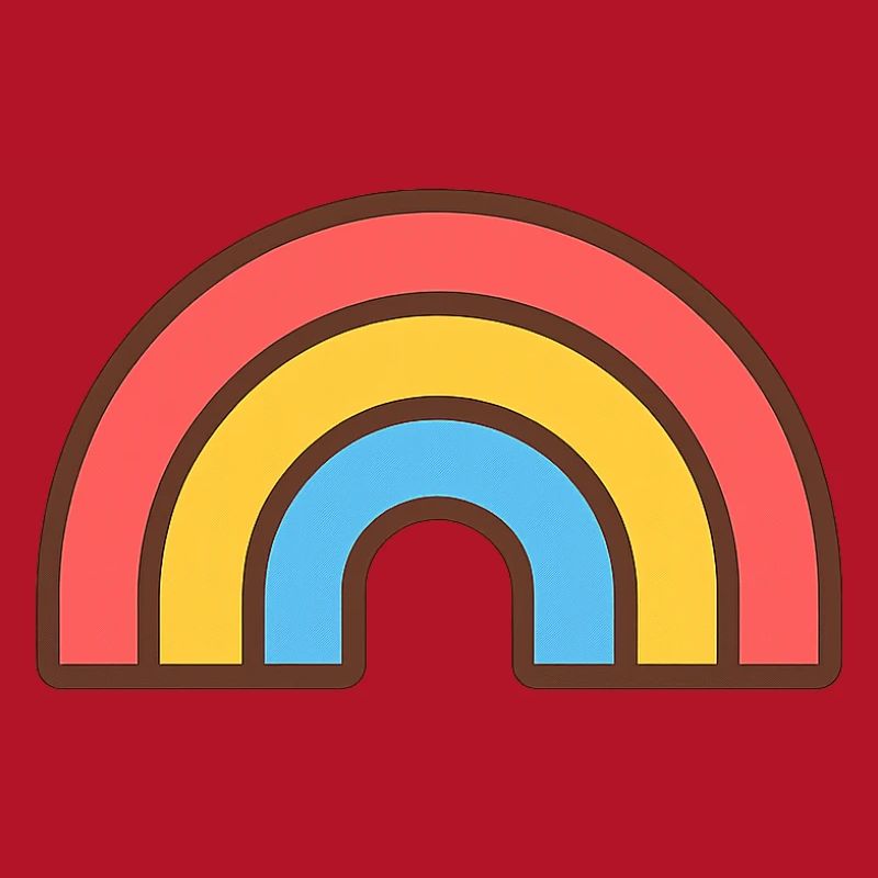 Heller Retro-Regenbogen