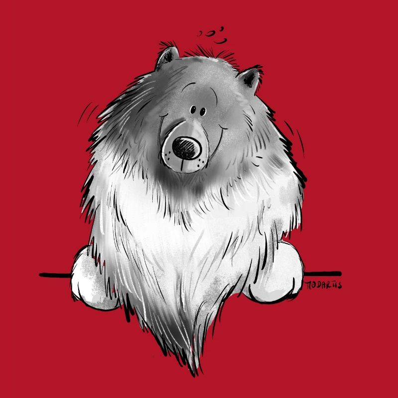 Lustiger Wolfsspitz I Comic Hund Geschenk