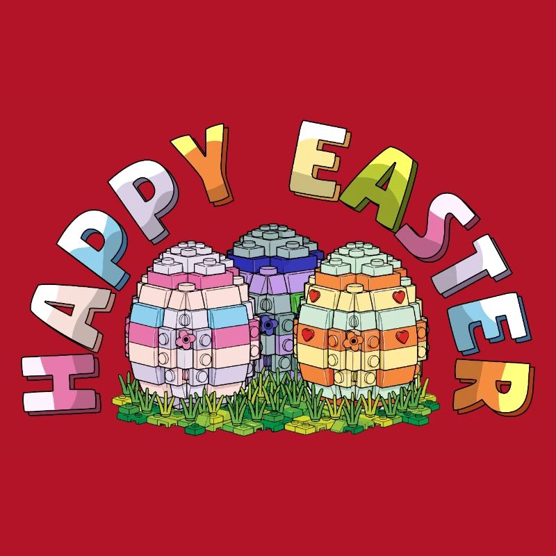 Happy Easter Brick Builder Easter Eggs Bricks