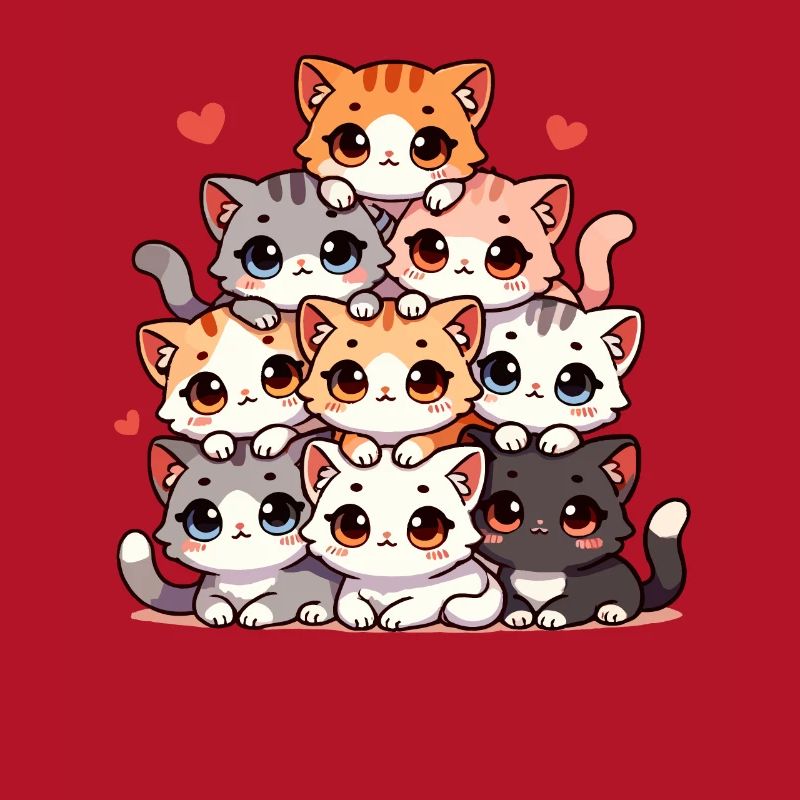 Cat & Kitten, Cute Cats, Cat Stack