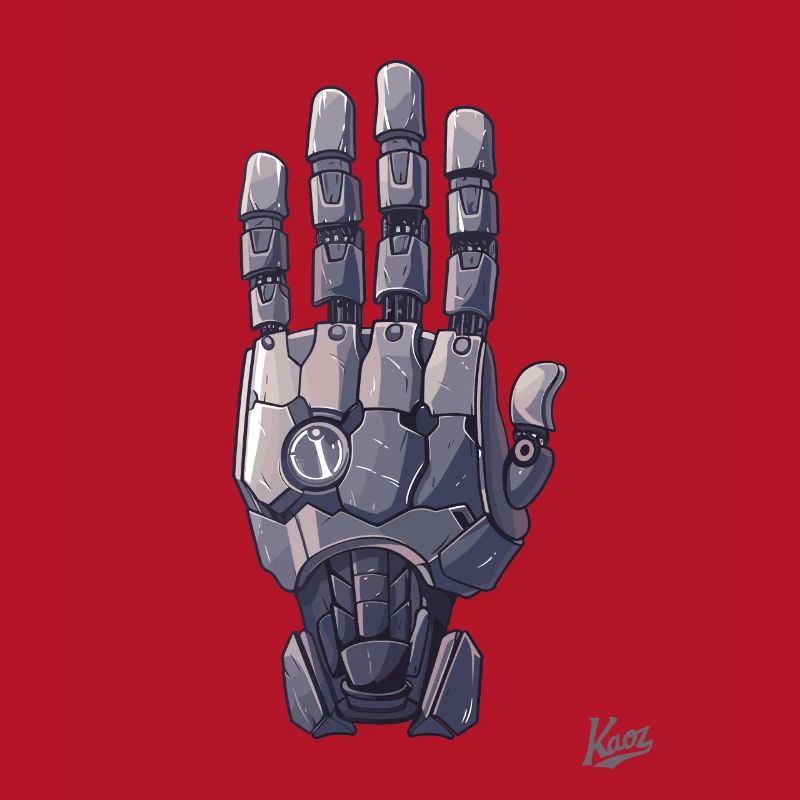 Roboter- oder Cyborg-Hand