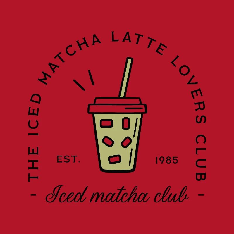 Iced matcha latte glacé