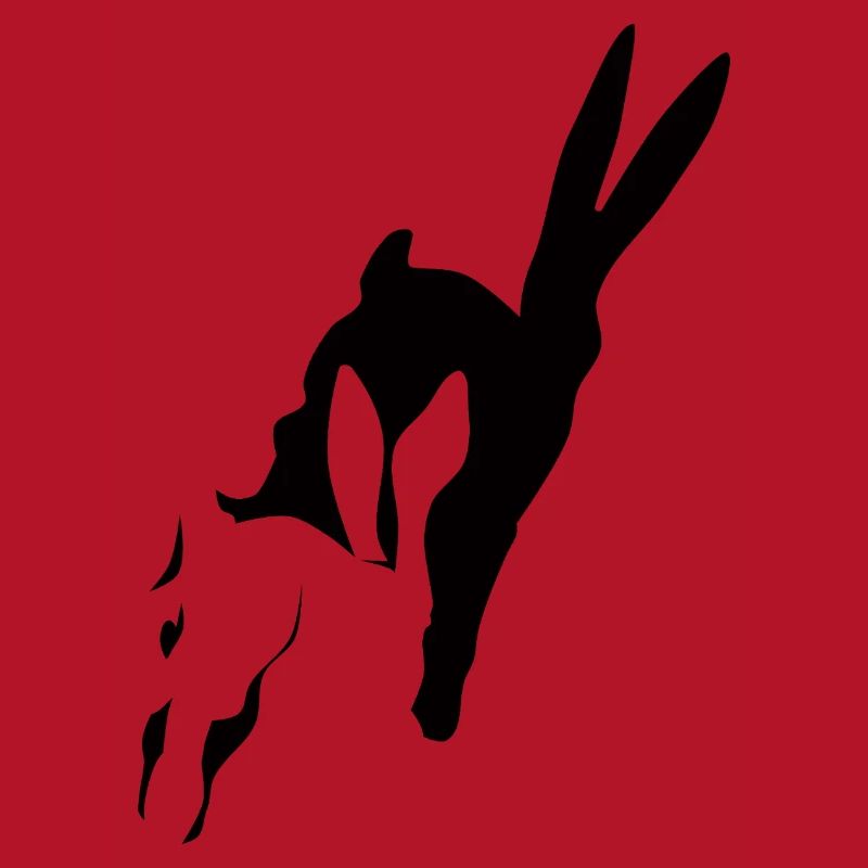 Bunny runs shadow bunny Easter bunny rabbit hop