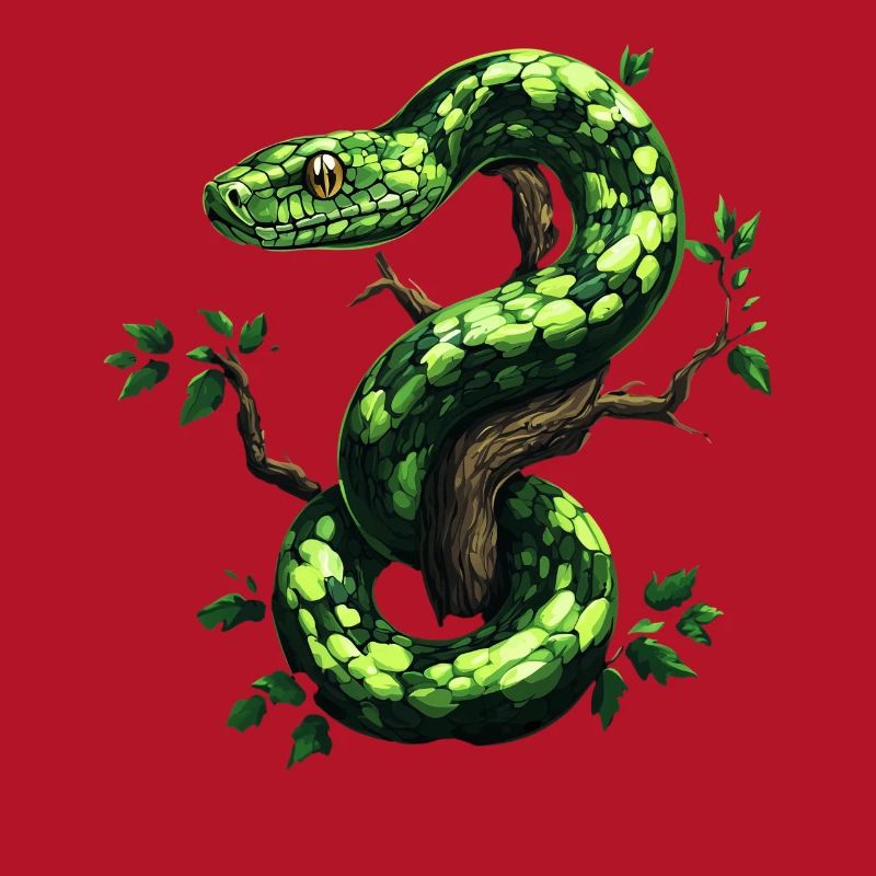 Arbre vert Python Serpents Amoureux Terrarium