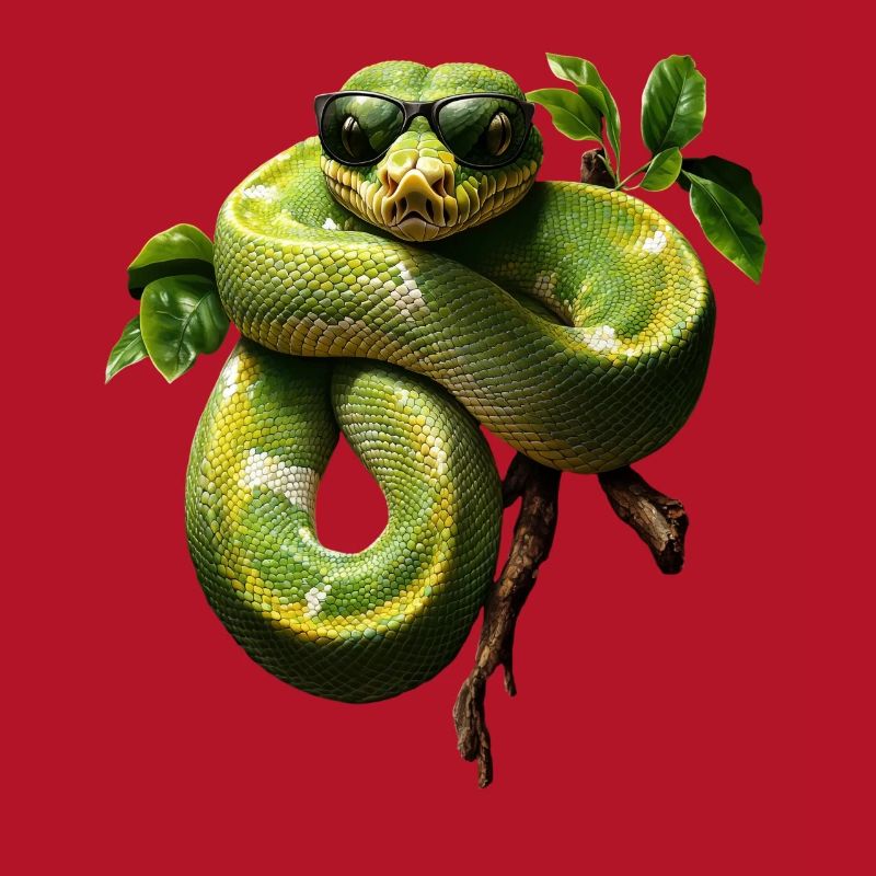 Arbre vert Python Serpents Amoureux Terrarium