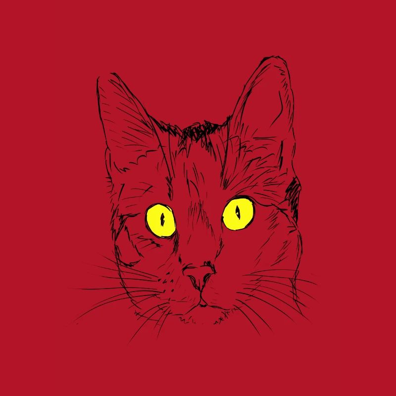 Chat, gueule de bois, amant de chat, tête de chat, oeil de chat