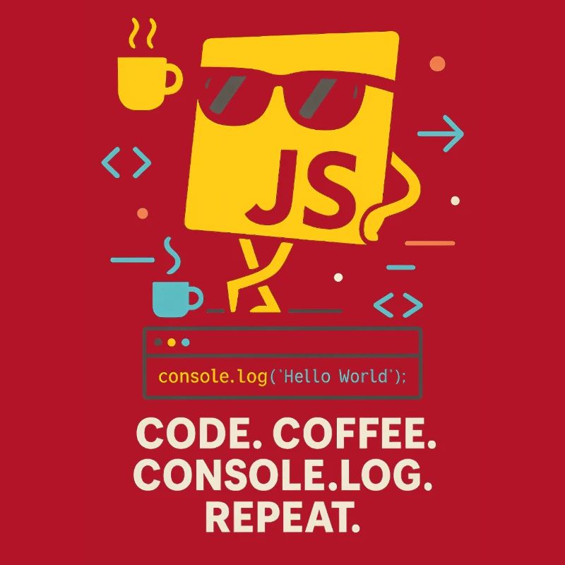 Code Coffee Console.log Repeat JavaScript Programm