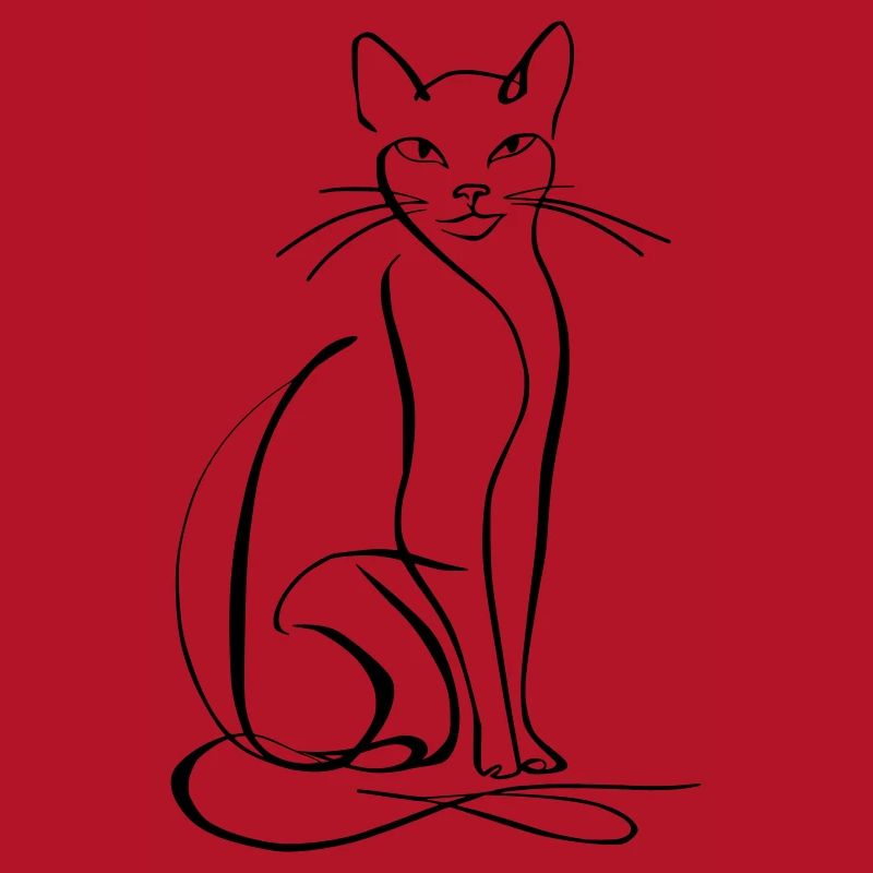 Dessin au trait de chat