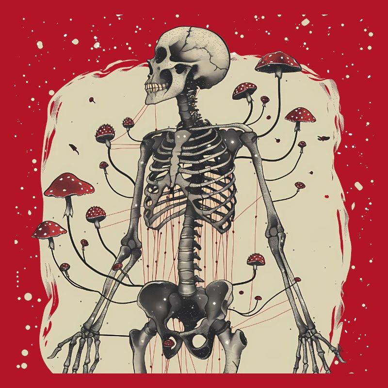 Morbid Horror Toadstool Skeleton