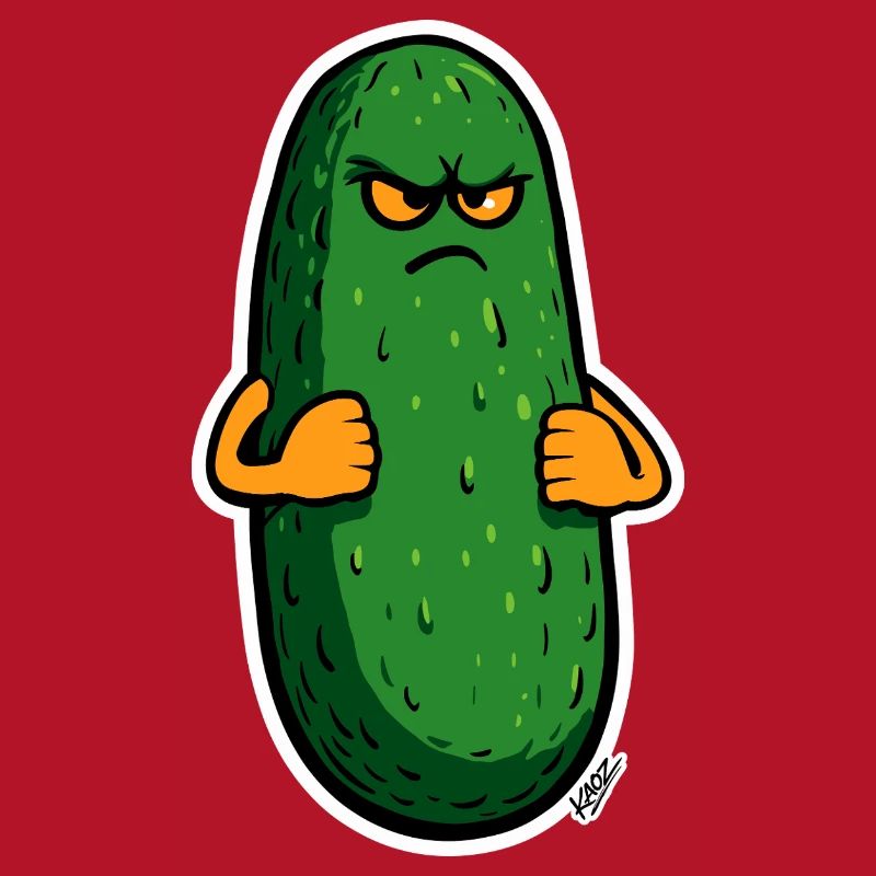 Grumpy Pickle Mascot