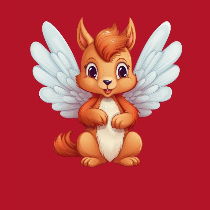 Süßes Eichhörnchen-Engel-Comic