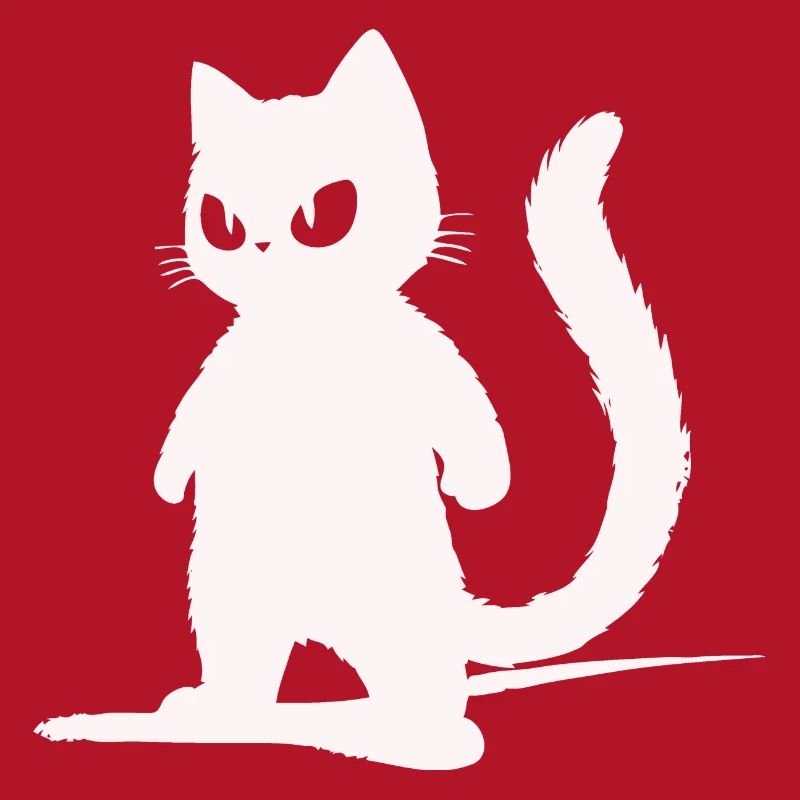 Conception de silhouettes de chat blanc cool