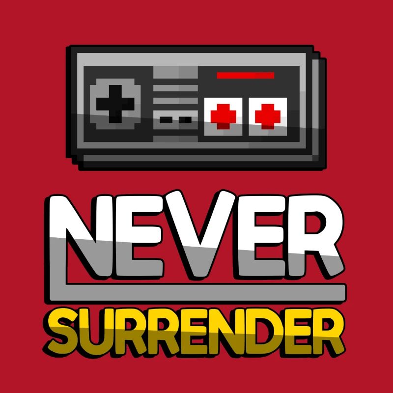 NEVER SURRENDER (Yellow) + NES Controller - Gaming