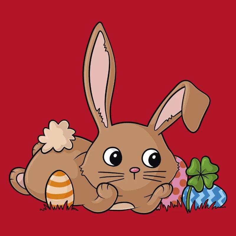 Träumender Comic Osterhase