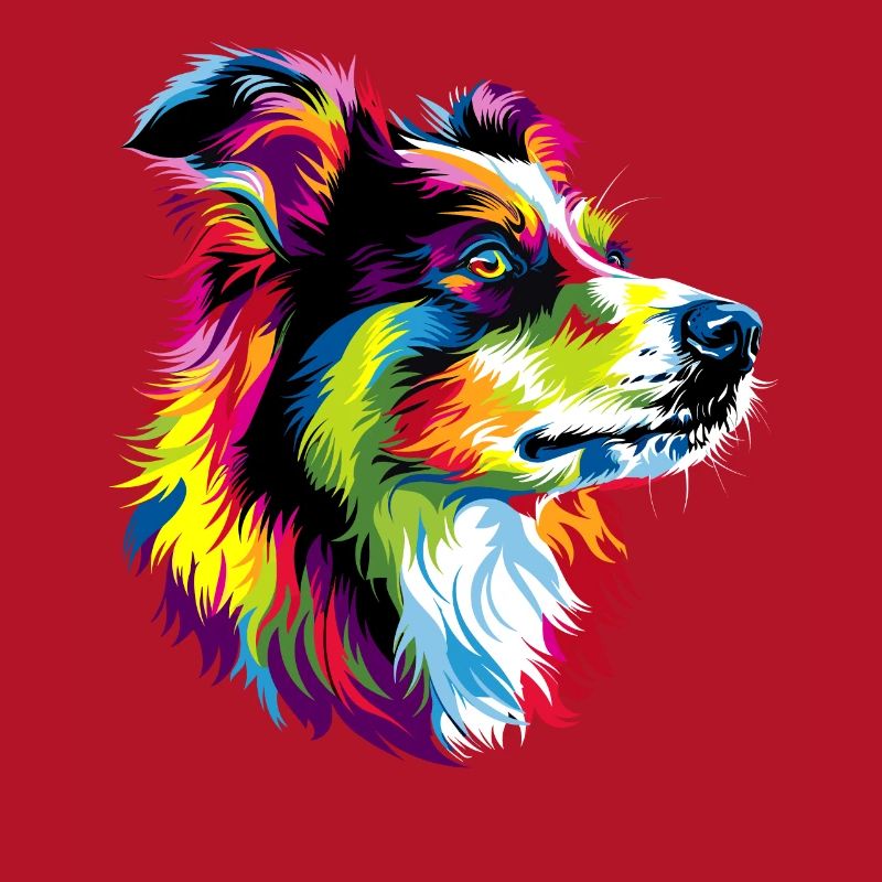 Australian Shepherd Bunte Farben Pop Art Aussie