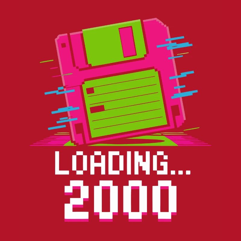 Loading 2000 Disketten-Design Retro Pixel Design