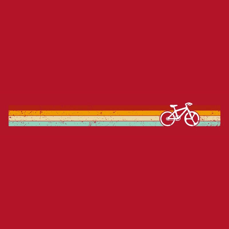 Retro Stripes Bicycle on Gradient Banner