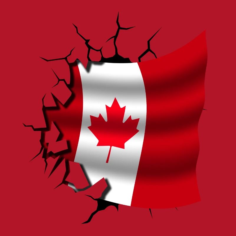 Drapeau du Canada - Canada - Drapeau Broken Design
