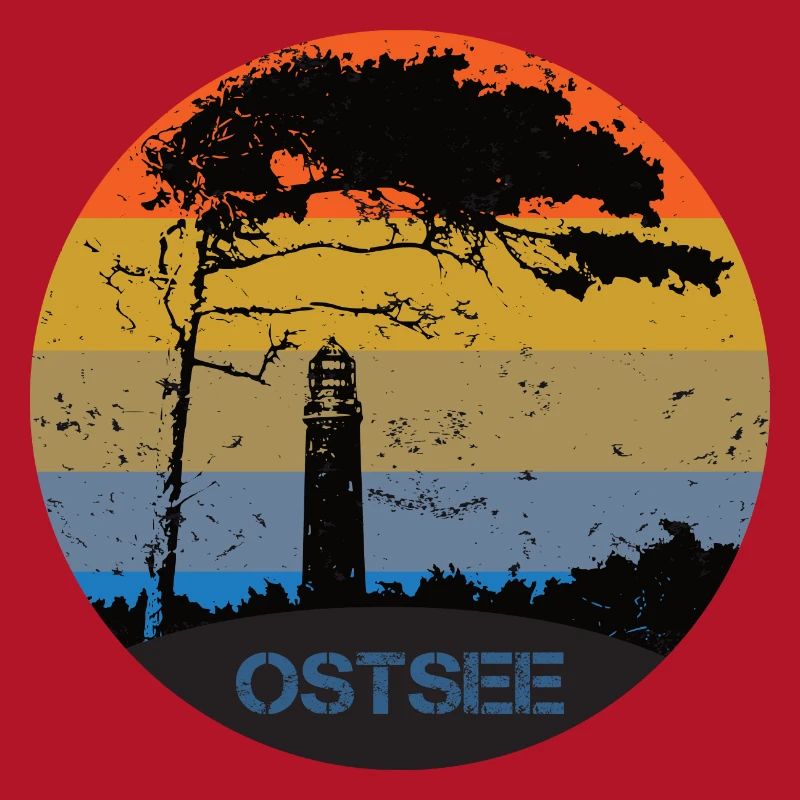 Typisch Ostsee - Leuchtturm und Windflüchter
