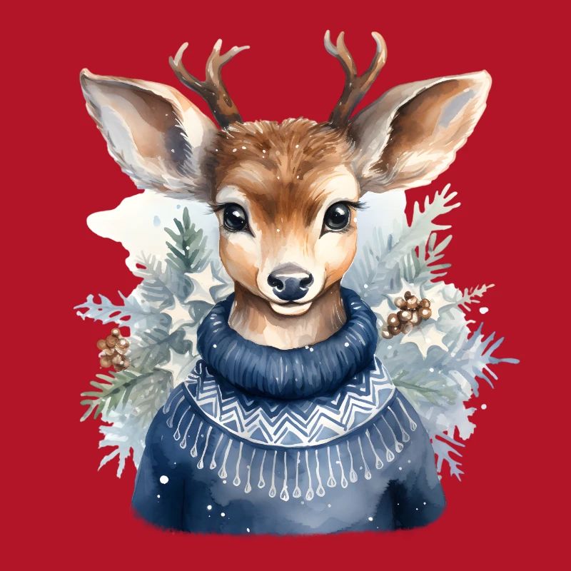 Rentier Winterpullover