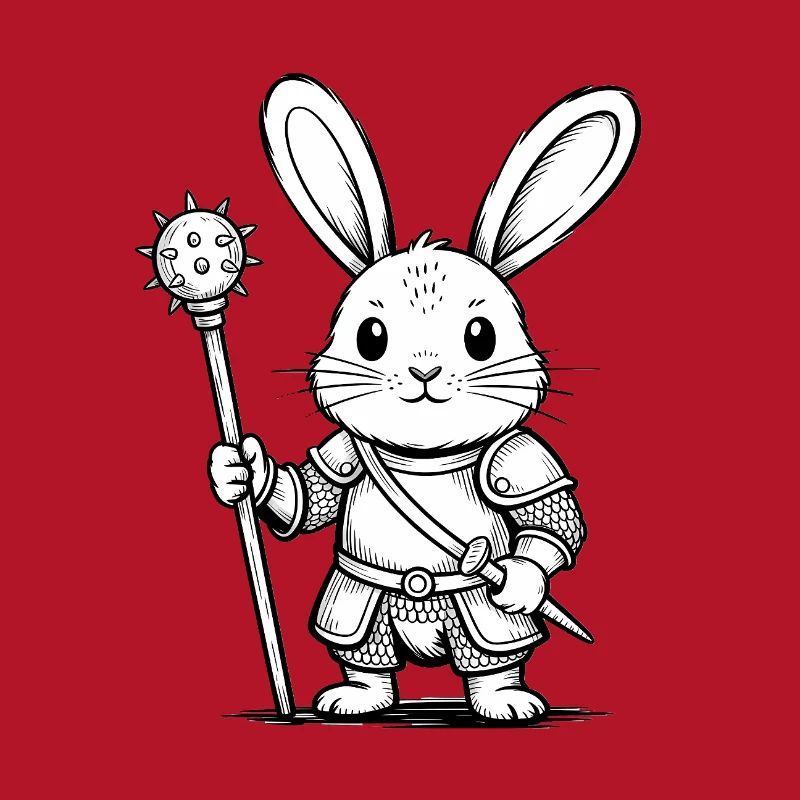 Rabbit Knight - Cool Rabbit Logo