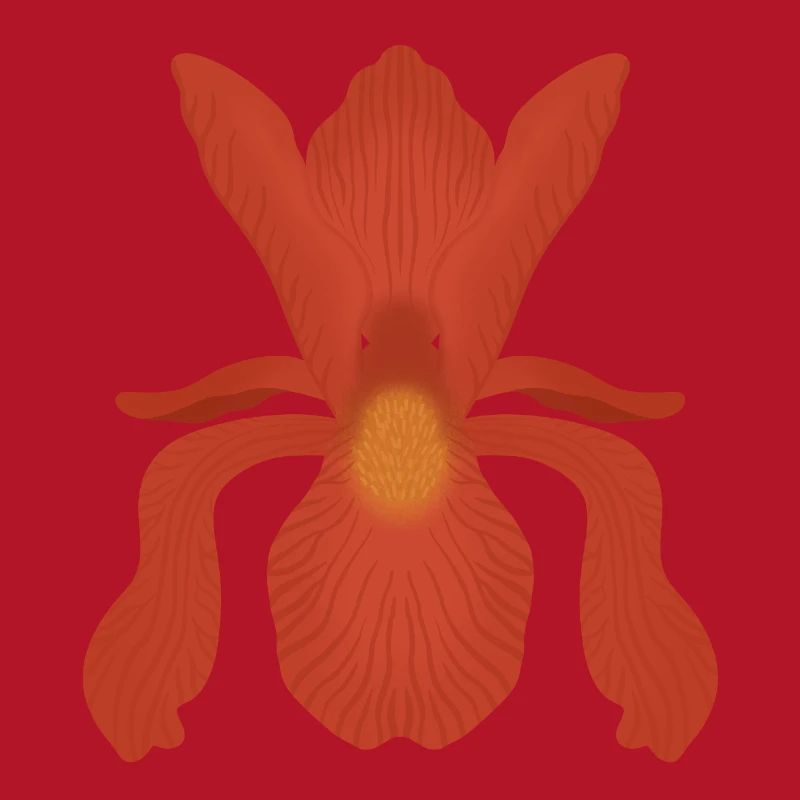 Crimson Iris Flame