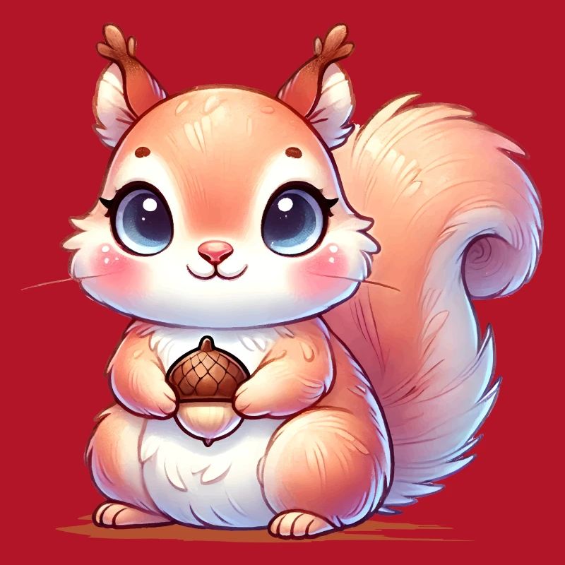 Das niedliche Eichhörnchen mit Lieblingsspeise