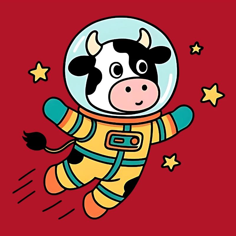 Vache Astronaute dans l'espace