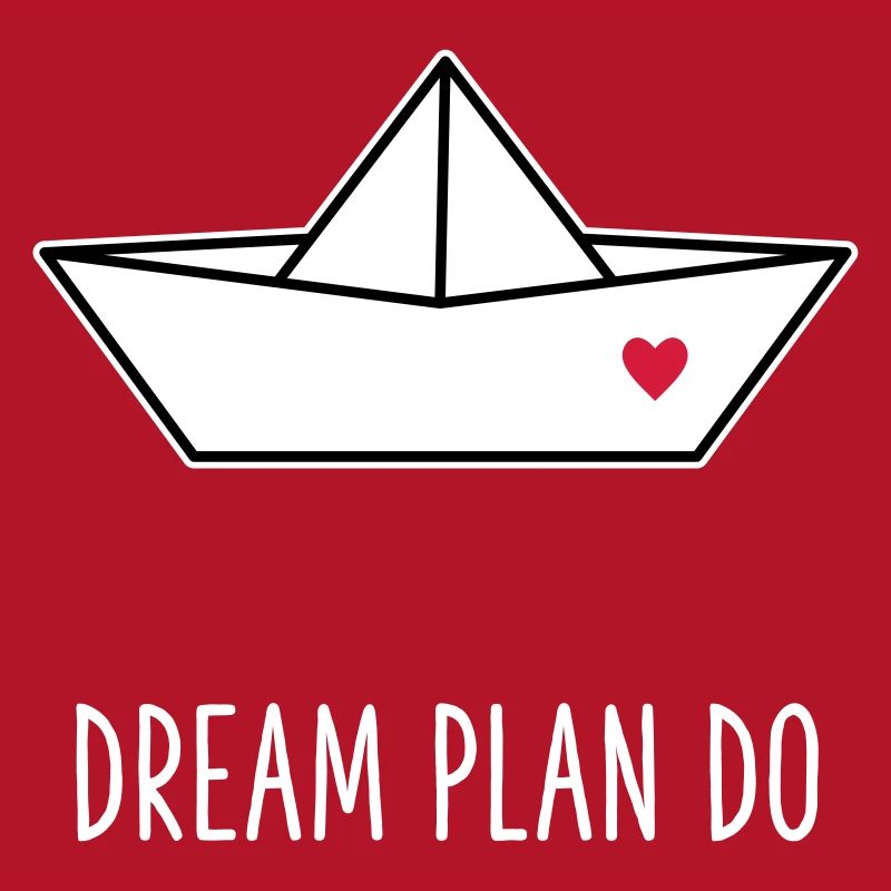 Dream Plan Do - Papierboot Schiffchen Herz