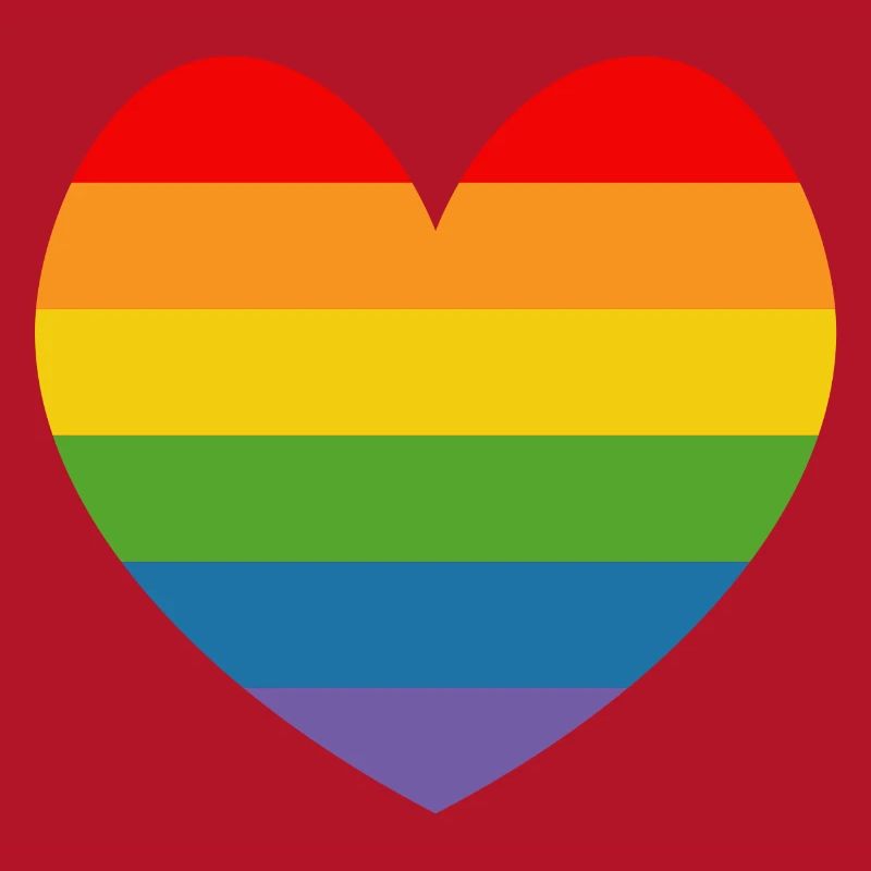 LGBT CSD TShirt Regenbogen HERZ