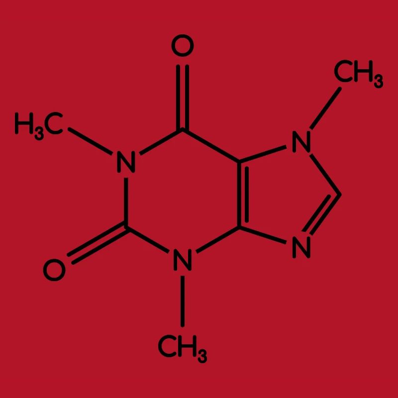 Molécule de caféine - Formule de structure