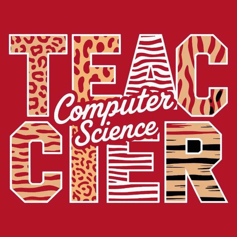 Computer Science Lehrer Tiermuster Stil