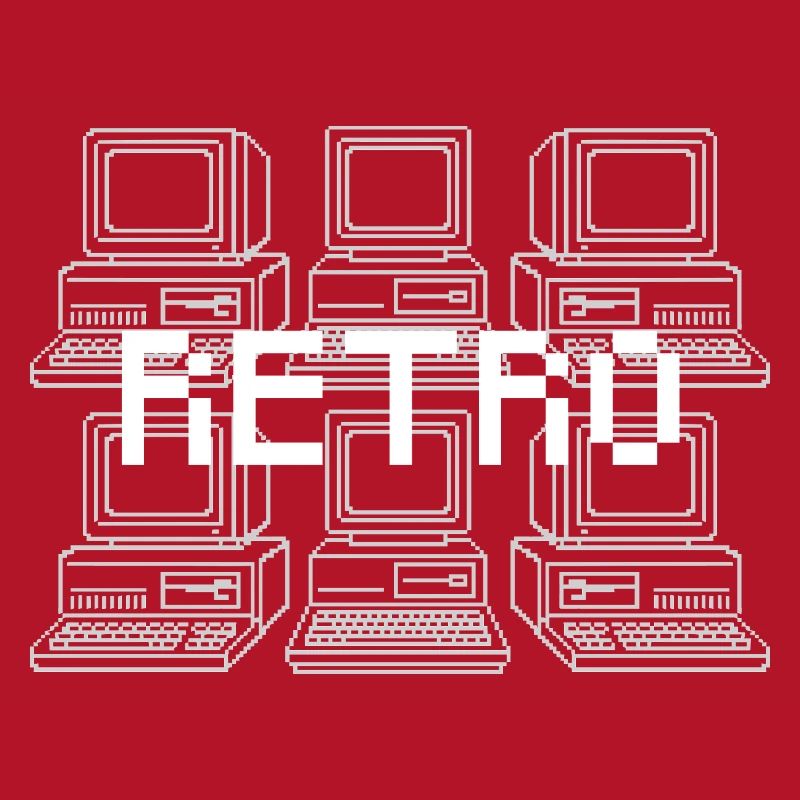 Retro Computer Grid Techno