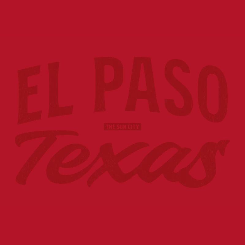 El Paso Texas Retro Script