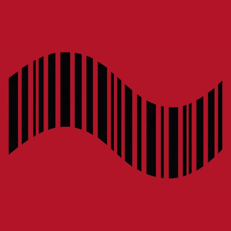 Code-barres en forme ondulée