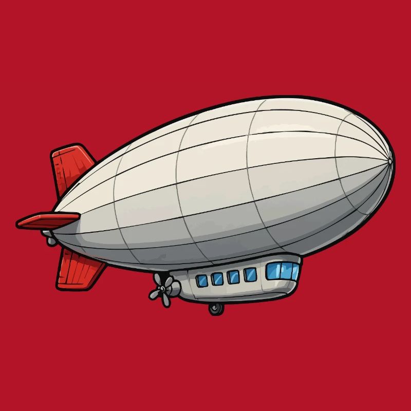 Zeppelin de dessins animés de dirigeables